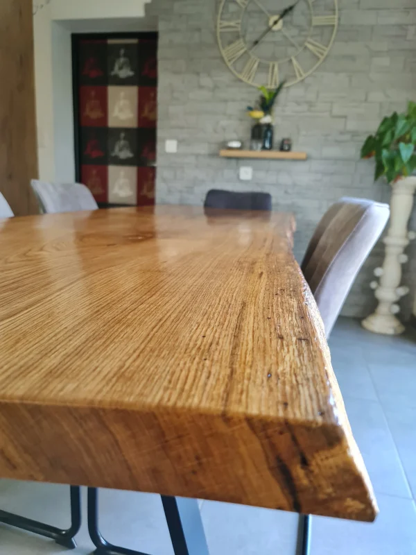 Table à manger en chêne massif 6 personnes – Image 3