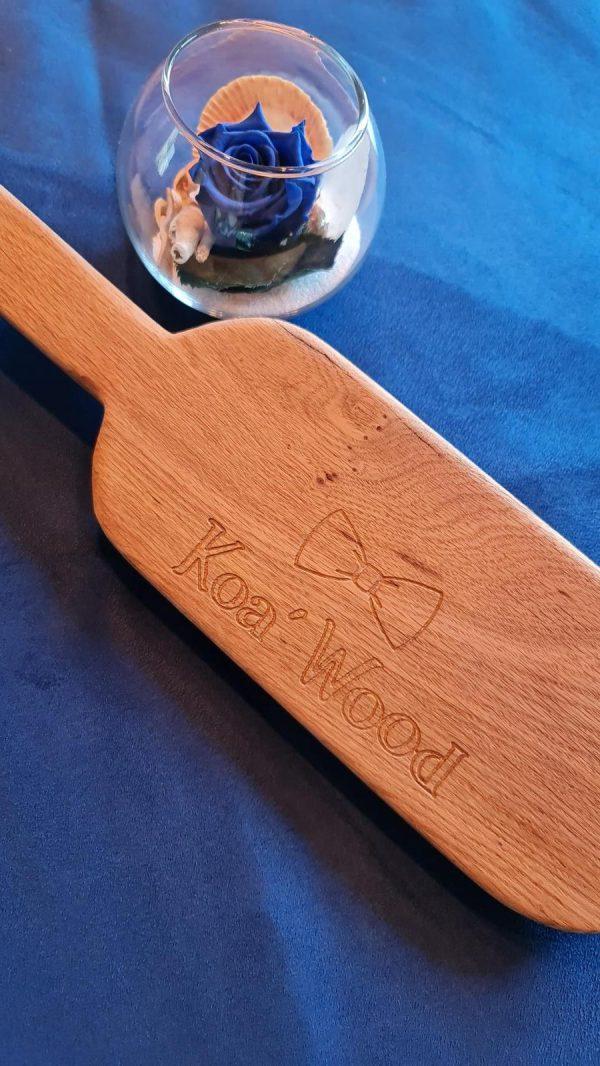 Planche de présentation en chêne fabriqué par Koa'Wood en Vendée.
