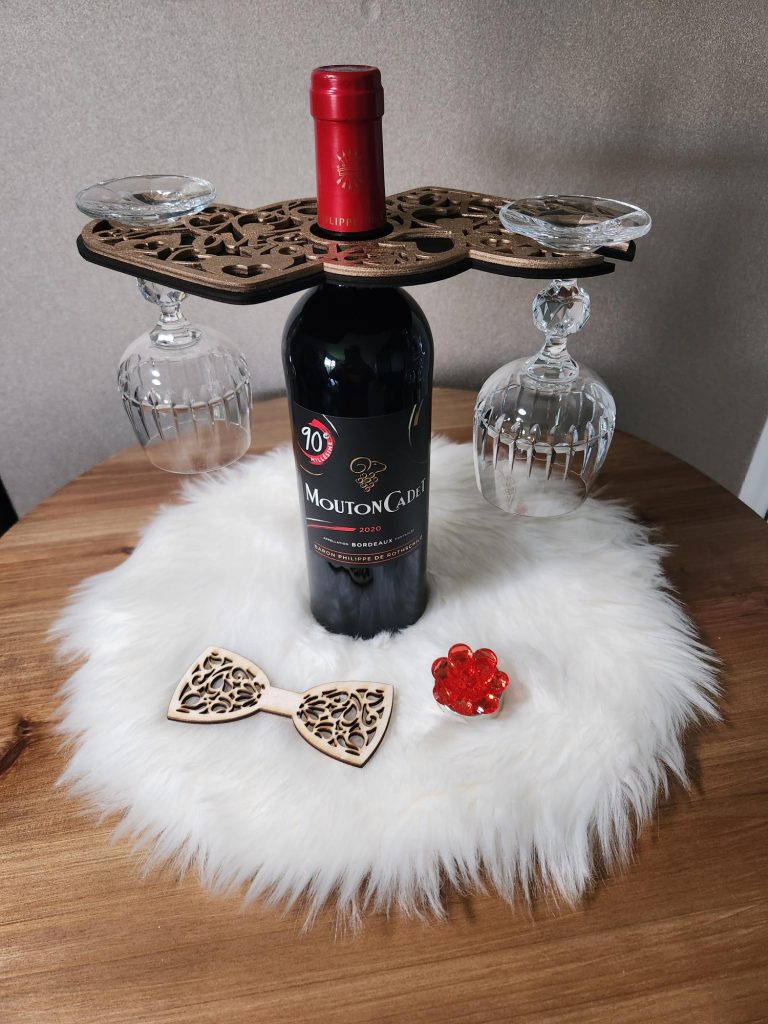 Support à verres pour bouteille de vin
